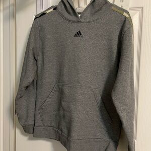 Adidas Gray Hoodie with Black Logo